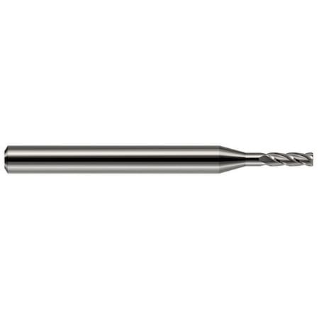 Harvey Tool 1m dia. x 0.0050 in. Radius x 0.1170 in. x 13/64 Carbide Corner Radius End Mill, 4 Flute 875239